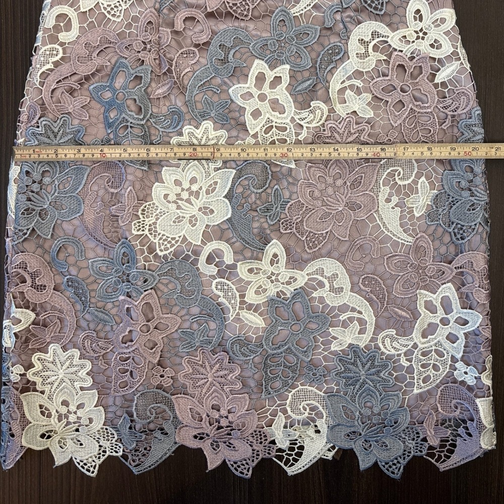 Tahari ASL Shift Dress Size 12 Multicolor Pastel Wedding Feminine Romantic - Picture 14 of 16